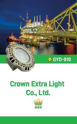 Ánh sáng chống nổ LED được chứng nhận ATEX - Trần nhà / tường / đệm treo - Dòng GYD810 - Khu vực 2 & 22 Ánh sáng khu vực nguy hiểm - 30-240W - Xây dựng nhôm và thép không gỉ