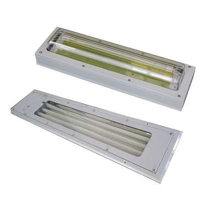 Toàn bộ nhựa GRP chống nổ Đèn đèn huỳnh quang 100lm / w Hiệu suất chiếu sáng 120-140 ° góc chùm