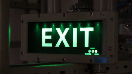 Đèn cảnh báo khẩn cấp LED chống nước hợp kim nhôm IP66 chống cháy nổ CE ATEX 3W Đèn báo lối ra LED chống cháy nổ