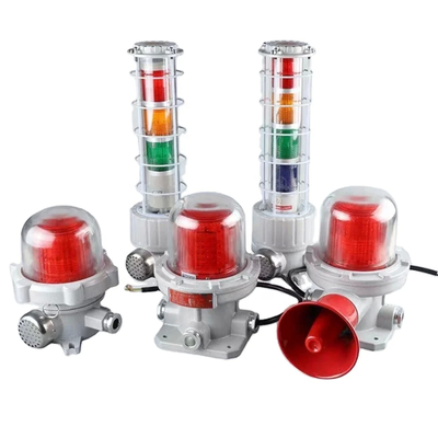 Chống va chạm mạnh 220VAC 50HZ 120-180db Ánh sáng báo động chống nổ cho môi trường khí nổ IIA IIB IIC