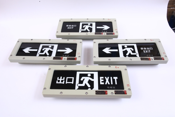 3W tường gắn chống nổ đèn LED Exit Sign Light AC / DC hợp kim nhôm 220V 24/36V