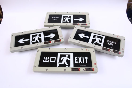 3W tường gắn chống nổ đèn LED Exit Sign Light AC / DC hợp kim nhôm 220V 24/36V