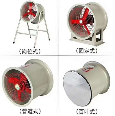 2000m3/h 1450r/m Ventilator trục chống nổ với đường kính 250mm cho môi trường có nguy cơ nổ