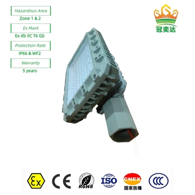 ATEX đánh giá ExProof đèn đường LED WF2 IP66 CREE hạt cho Khu vực 1 Oilfield/Marine 180lm/w 295≤V