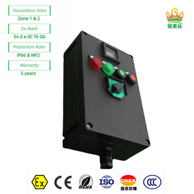 Chất chống cháy Phân panel trạm điều khiển Box Ex e toàn bộ nhựa ((GRP) tùy biến IP66 220v 380V 10A