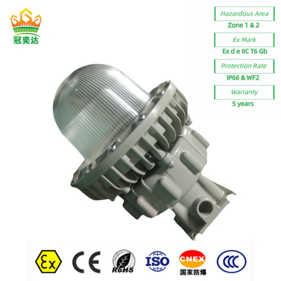 An toàn Ánh sáng LED chống thổi cao IP66 WF2 cho khu vực dầu khí 1 3000lm 95 ~ 295VAC