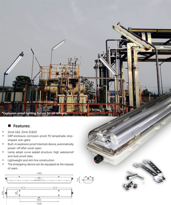 Đèn huỳnh quang chống cháy nổ IP66 với ATEX/IECEx | Gắn trần, tường & thả cho các địa điểm nguy hiểm