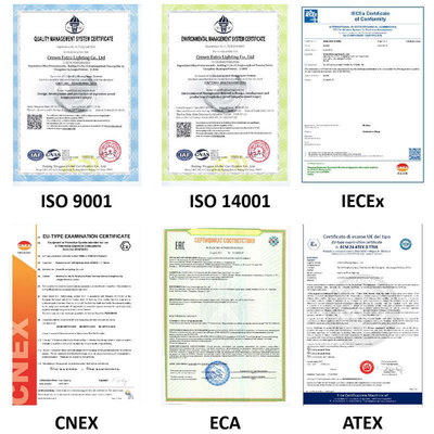 Đèn pha chống cháy nổ gắn mặt bích, chứng nhận ATEX IECEx RoHS cho khu vực nguy hiểm