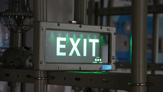 Đèn cảnh báo khẩn cấp LED chống nước hợp kim nhôm IP66 chống cháy nổ CE ATEX 3W Đèn báo lối ra LED chống cháy nổ