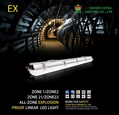 Đèn huỳnh quang chống cháy nổ vỏ GRP 590mm 18W có tùy chọn khẩn cấp cho Kho Zone 1/Zone 21