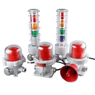 Ánh sáng chống nổ Ánh sáng báo động chống nổ Đỏ vàng xanh bóng đèn bên trong cho nhà máy lọc dầu công nghiệp