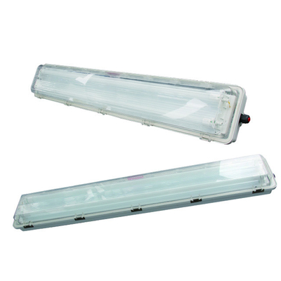 ATEX 1200mm chiều dài 2 * 18w ống kép chống nổ dẫn ánh sáng tuyến tính cho Khu vực 1 và 2, Khu vực 21 và 22